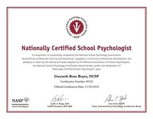 NCSP Certification 